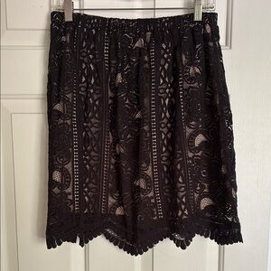 Xhilaration Black Cut Out Mini Skirt Cocktail